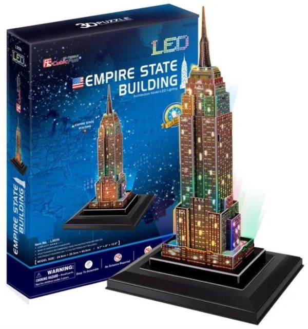CubicFun - Puzzle 3D Empire State Building s LED svetlom - 38 dielikov