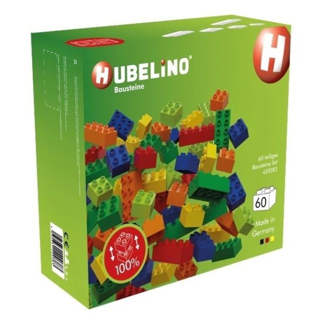 HUBELINO Kuličková dráha - kostky barevné 60 ks