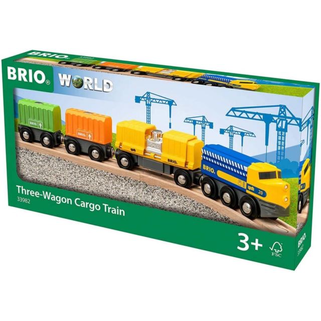 BRIO 33982 Nákladní vlak se třemi vagony