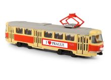 Električka, ktorá hlási zastávky po slovensky 28 cm PRAGUE