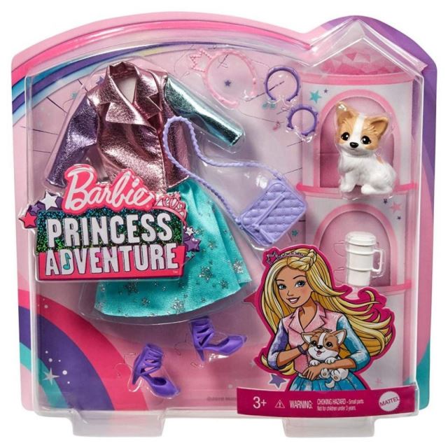 Barbie Adventure Sukně s bundičkou a pejsek, Mattel GML65