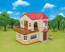Sylvanian Families 5708 Poschodový dom s červenou strechou a so svetlami, nový (5)