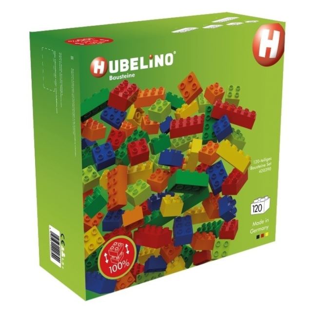HUBELINO Kuličková dráha - kostky barevné 120 ks