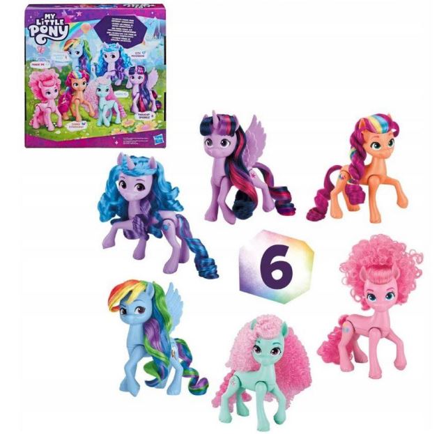 Hasbro My Little Pony Duhová oslava sada 6 poníků, F6340