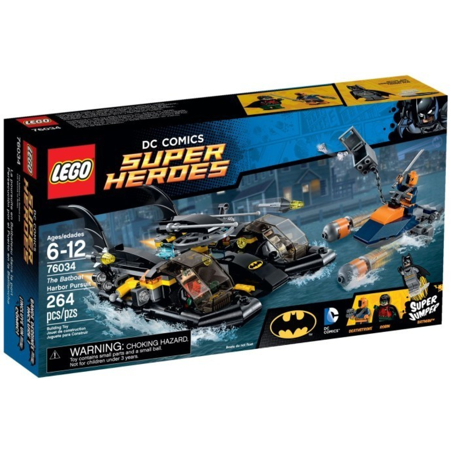 Lego® super heroes 76034 honička v přístavu s batmanovým vznášedlem
