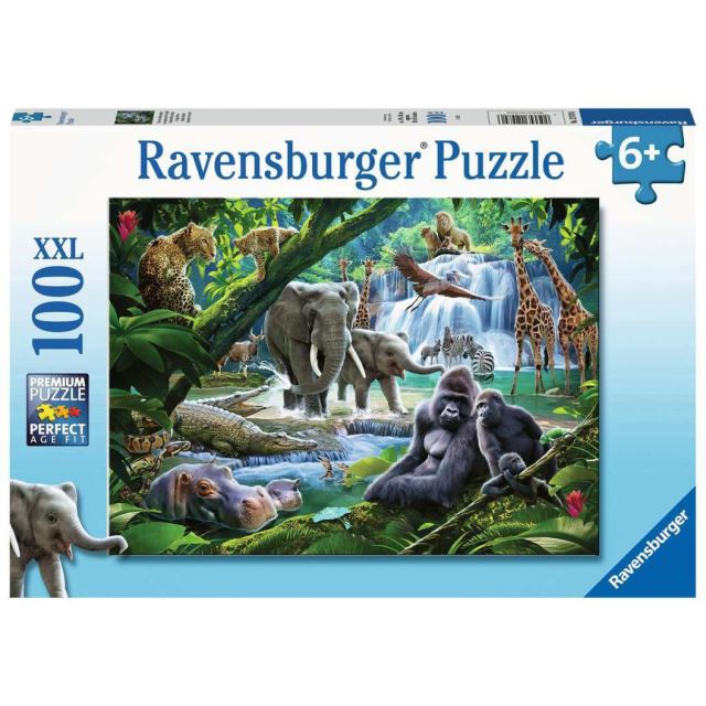 Ravensburger 12970 Puzzle Rodina z džungle 100 dílků XXL