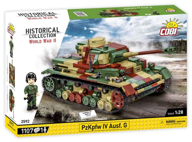 Cobi 2592 II WW PzKpfw IV Ausf. G, 1:28, 1107 k, 1 f