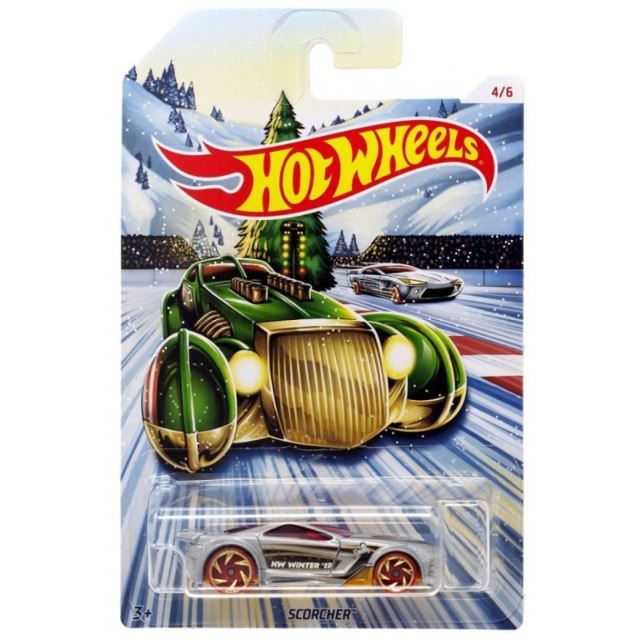 Hot Wheels Kovová autíčka Holiday Hot Rods Scorcher, Mattel GBC65