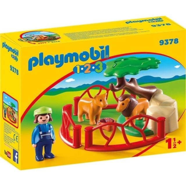 Playmobil 9378 Ohrada se lvi (1.2.3)