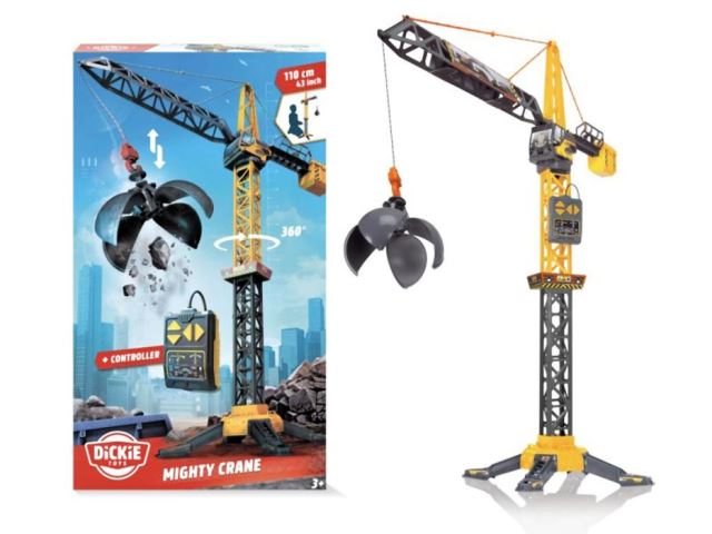 Otáčí se o 360 stupňů, demoliční koule a doplňky. 