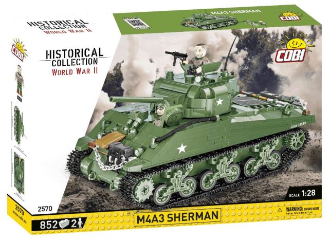 Cobi 2570 Americký tank M4A3 Sherman