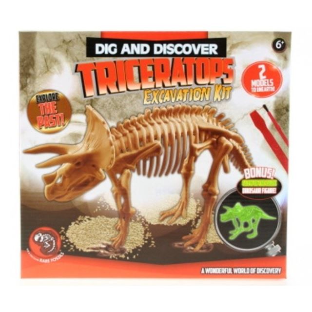 Archeologické tesání Triceratops svítící