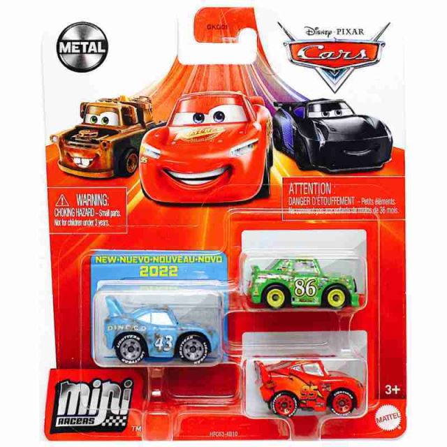 Mattel Cars 3 Mini auta 3ks King & Blesk & Chick Hicks, HFC63