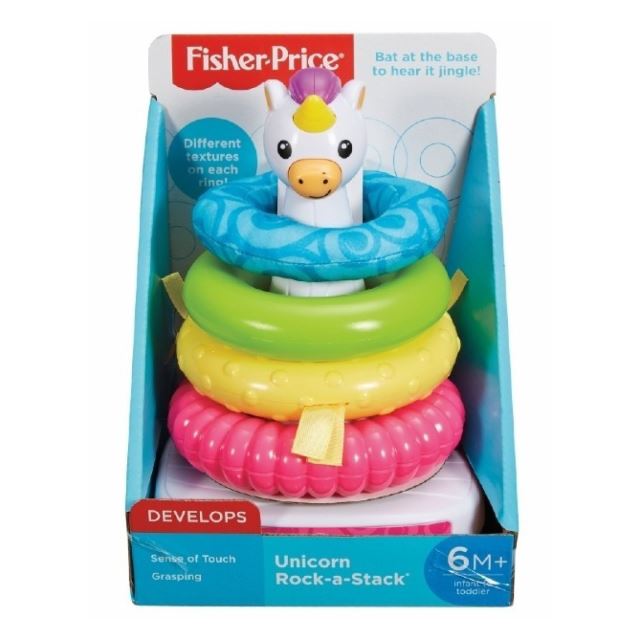 Fisher Price Kroužky na tyči JEDNOROŽEC, Mattel GDR82