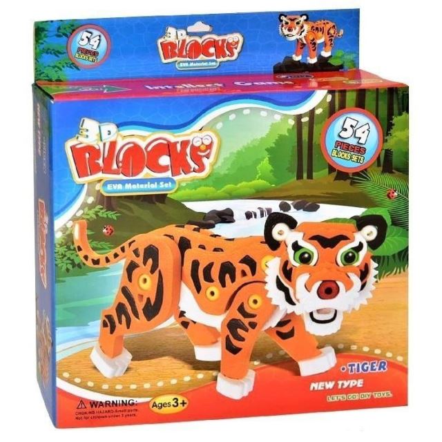 Puzzle 3D Tygr