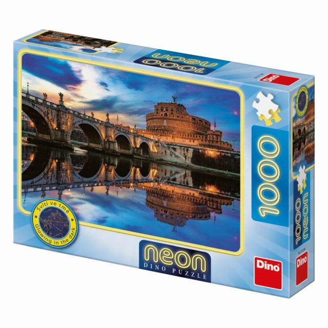 DINO Puzzle Andělský hrad 1000 dílků neon