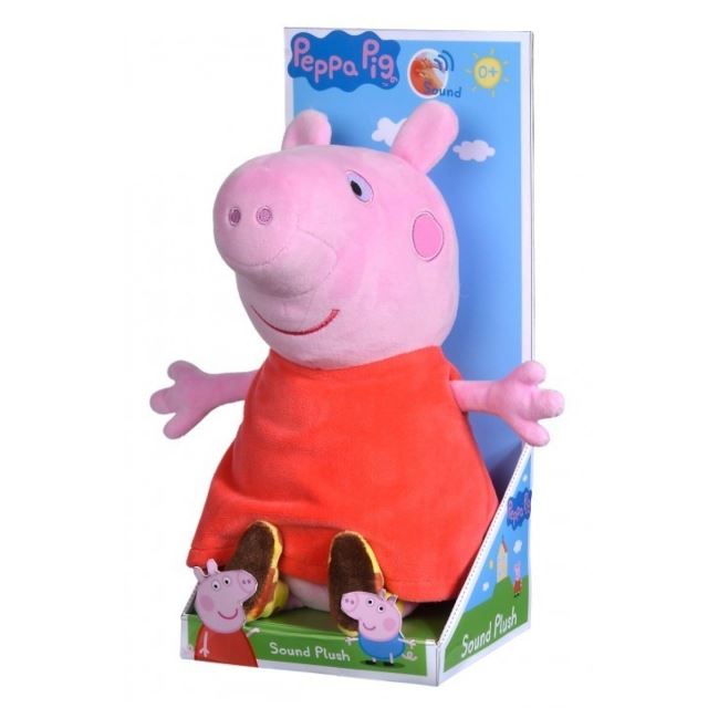 Plyšové Prasátko Peppa Pig se zvukem 22 cm