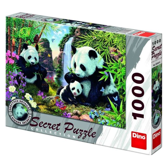 Dino Puzzle Pandy Secret collection - 12 skrytých detailů 1000 dílků