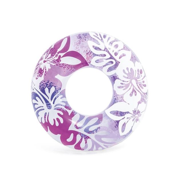 Intex 59251 Kruh plovací Květiny 91cm fialový