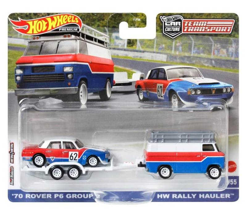 Mattel hot wheels team transport '70 rover p6 group 2 a hw rally hauler