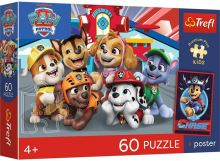 TREFL 17432 Puzzle Premium Plus Kids - Paw Patrol + plagát 60 dielikov