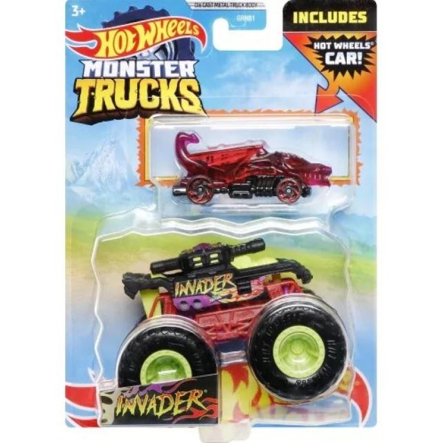 Hot Wheels® Monster Trucks s angličákem Invader, Mattel HDB95