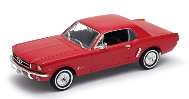 Kovový model 1:24 Ford Mustang Coupe 1964 červený