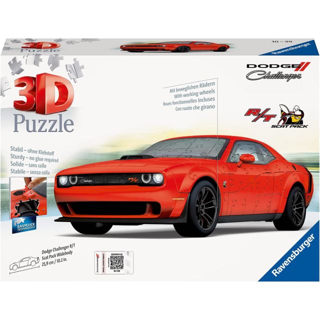 Ravensburger 11284 Puzzle 3D Dodge Challenger R/T Scat Pack Widebody 108 dílků