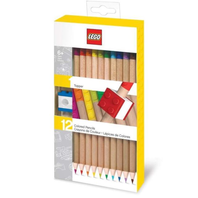 LEGO Pastelky, mix farieb - 12 ks s LEGO klipom