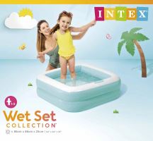 Intex 57100 Bazének s nafukovacím dnem 85 x 85 x 23 cm modrý (1)