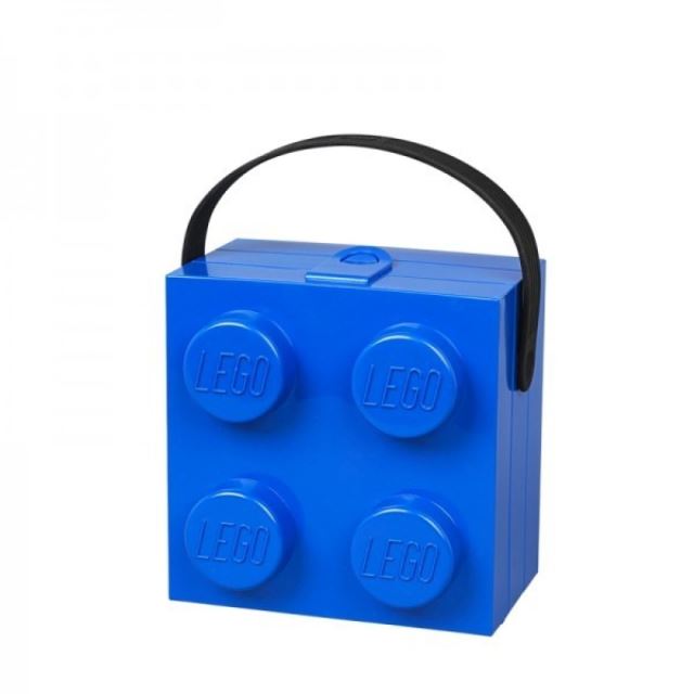 LEGO Svačinový box s rukojetí modrý