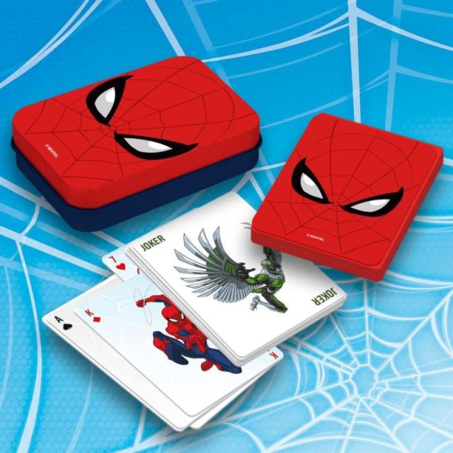 Hracie karty Spiderman v plechovom boxe