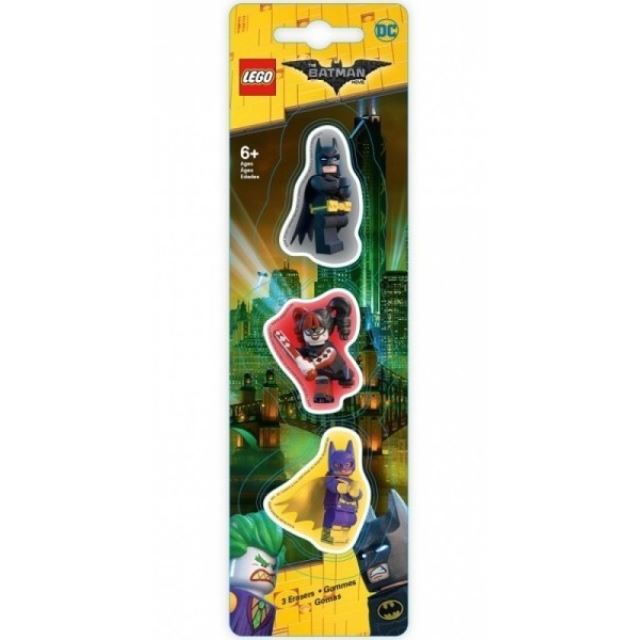 LEGO Batman Movie Mazací guma - 3 ks Batman/Batgirl/Harley Quinn