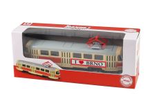 Kovová česká retro električka 16 cm BRNO (1)