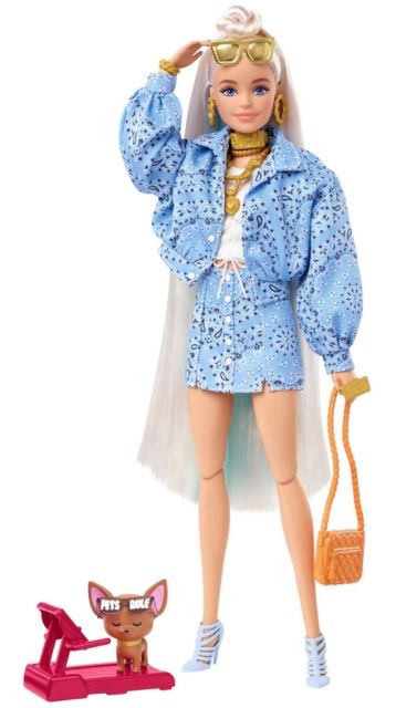 Barbie Extra Štýlová blondínka so psíkom, Mattel HHN08