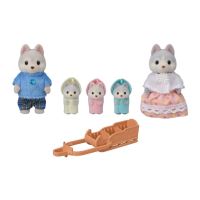 Sylvanian Families 5636 Rodina Husky s trojčaty (2)