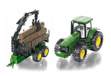 SIKU 1954 Traktor John Deere s lesním přívěsem 1:50 (6)
