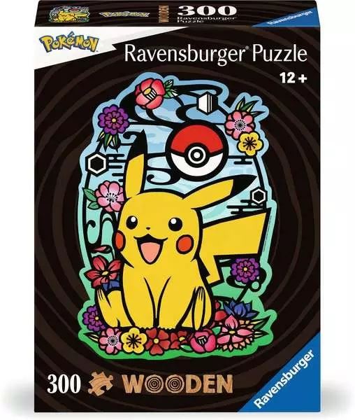 Ravensburger 00761 Drevené puzzle Pikachu 300 dielikov
