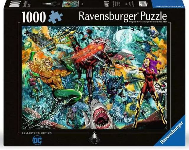 Ravensburger 01346 Puzzle Aquaman zberateľská edícia 1000 dielikov