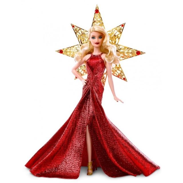 Barbie Sběratelská ve slavnostních červených šatech Blond, Mattel DYX39