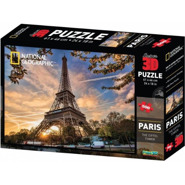 3D Puzzle Paříž Eiffelova věž 500 dílků