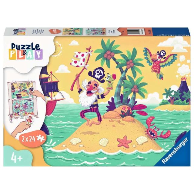 Ravensburger 05591 Puzzle & Play Pirátske dobrodružstvo 2x24 dielikov