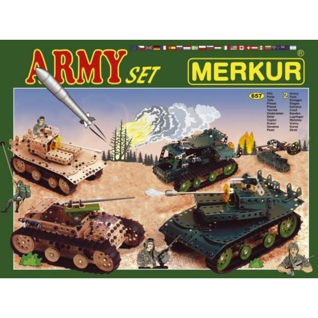 Merkur 1129 Army Set - Vojenská technika, 657 dílů