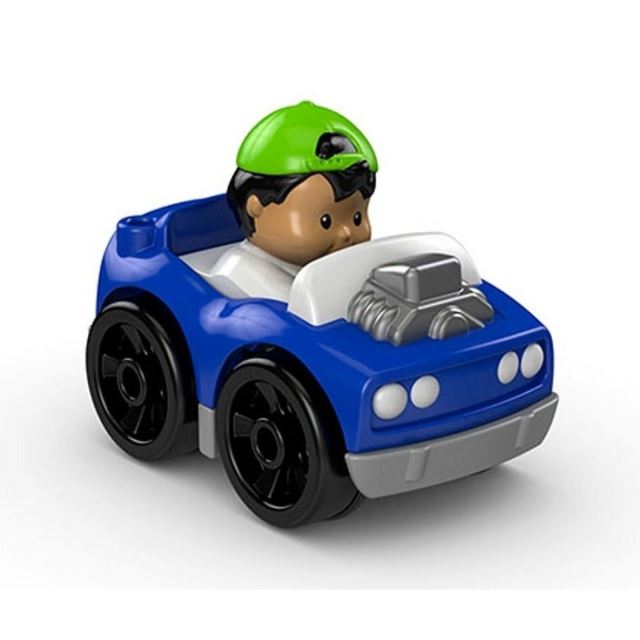 Fisher Price Little People mini autíčko Hot Rod modré, Mattel DFP14