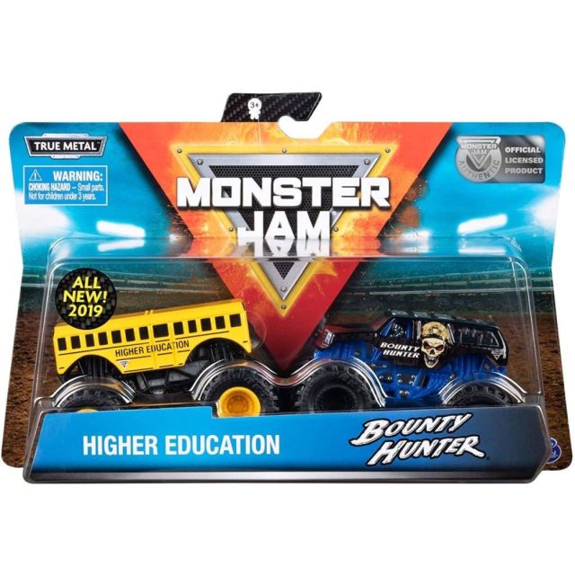 Spin Master Monster Jam Sběratelská auta dvojbalení Higher Education & Bounty Hunter 1:64