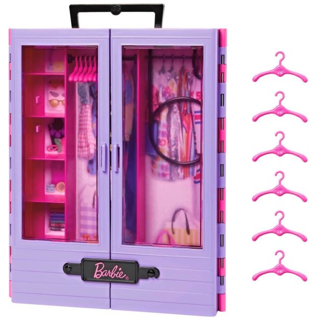 Mattel Barbie Fashionistas Šatní skříň fialová