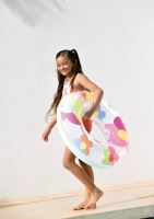Intex 59259 Kruh plovací průhledný Fantasy květy 81 cm (1)