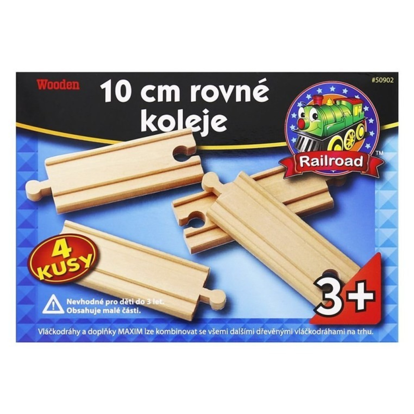 Vláčkodráha koleje - Rovinka krátká, 4ks (Maxim)