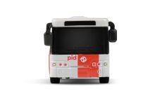 Kovový kĺbový autobus PID Praha červený 18 cm (4)
