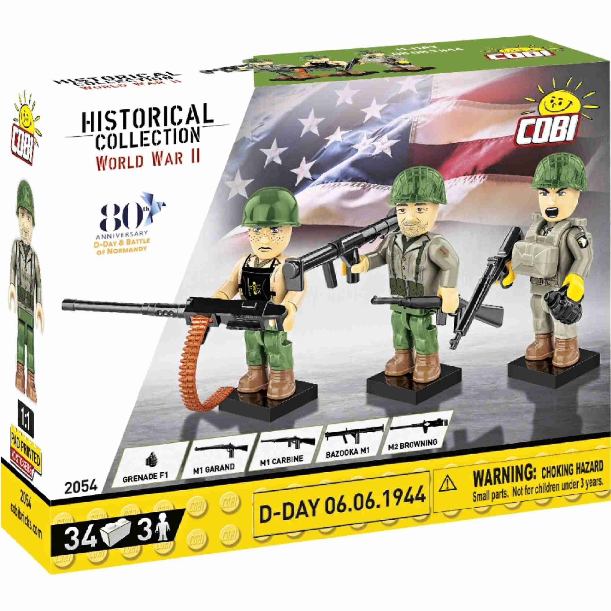 Cobi 2054 3 figurky s doplňky d-day 1944